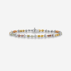 Fancy Colored Diamond Mixed Shape Bracelet