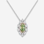1ct Green Marquise Diamond Pendant