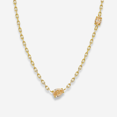 Champagne Diamond Station Necklace