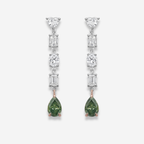 5.13ct Green Diamond Chameleon Earrings
