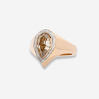 Bezel Set Champagne Diamond Ring