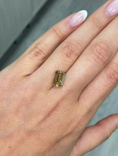 3.55ct Fancy Brown-Yellow Emerald Cut Diamond - Loose
