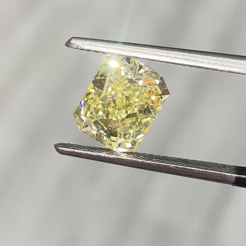 4.05ct Fancy Intense Yellow Elongated Radiant Cut Diamond - Loose