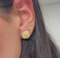 2 carat yellow diamond earrings. 2 carat yellow diamond studs