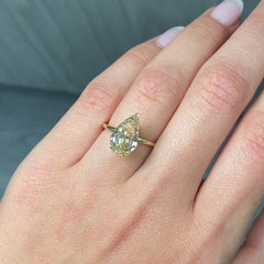 4.02ct Fancy Brownish Yellow Pear Step Cut Diamond - Loose