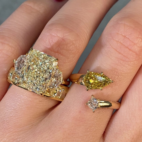 8 Carat Yellow Diamond Engagement Ring