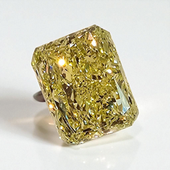 5.07ct Fancy Intense Yellow Elongated Radiant Cut Diamond - Loose