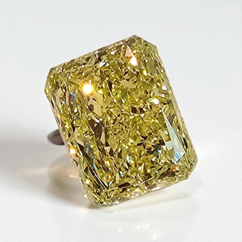 5.07ct Fancy Intense Yellow Elongated Radiant Cut Diamond - Loose