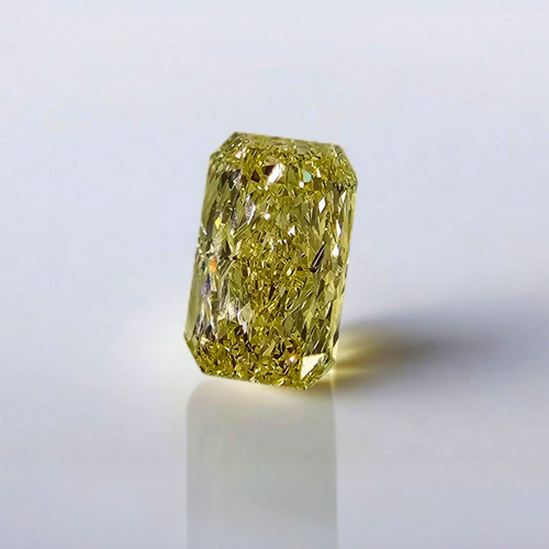 2.01ct Fancy Yellow Elongated Radiant Cut Diamond