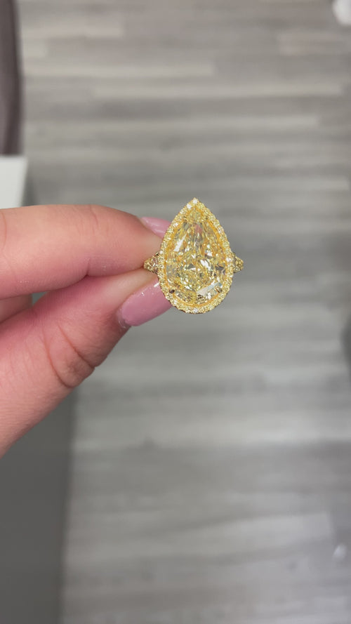 8 carat yellow diamond ring. Yellow diamond engagement ring. Yellow diamond radiant cut. Yellow diamond ring. Yellow diamond jewelry