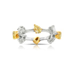 Alternating Fancy Yellow and White Diamond Eternity Band. Yellow diamond jewelry.