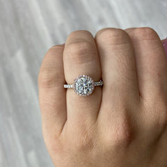 blue diamond ring. blue diamond round. faint blue diamond