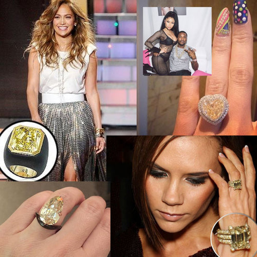 Celebrities that have yellow diamond rings 