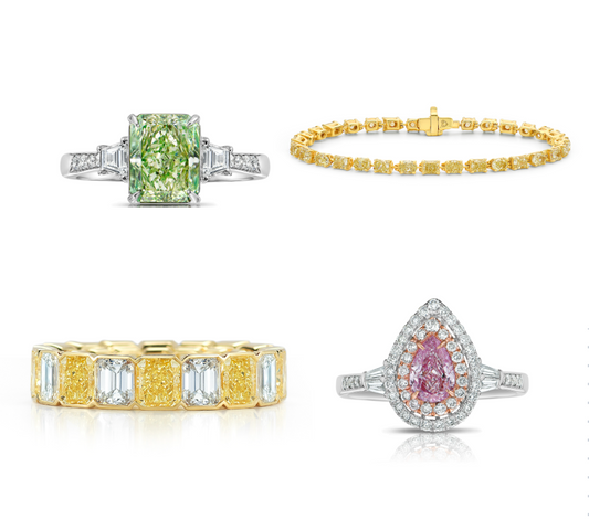 Affordable color diamond jewelry