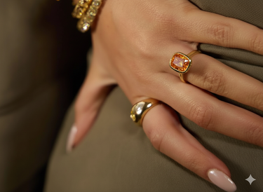 Orange Diamond Engagement Rings