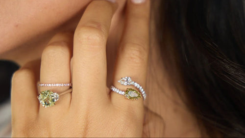 Green Diamond Engagement Rings