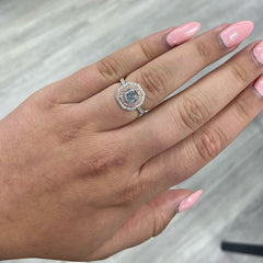 GIA certified light Blue Diamond Ring. Blue Diamond jewelry