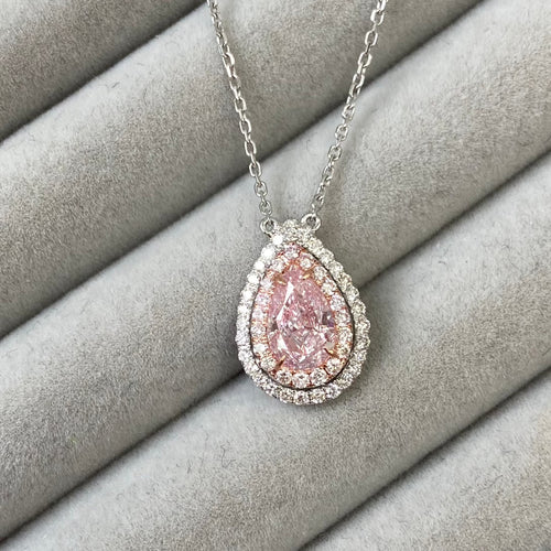 pink diamond pendant. pink diamond necklace. pink diamond. pink diamond pear.. pink diamond pendants