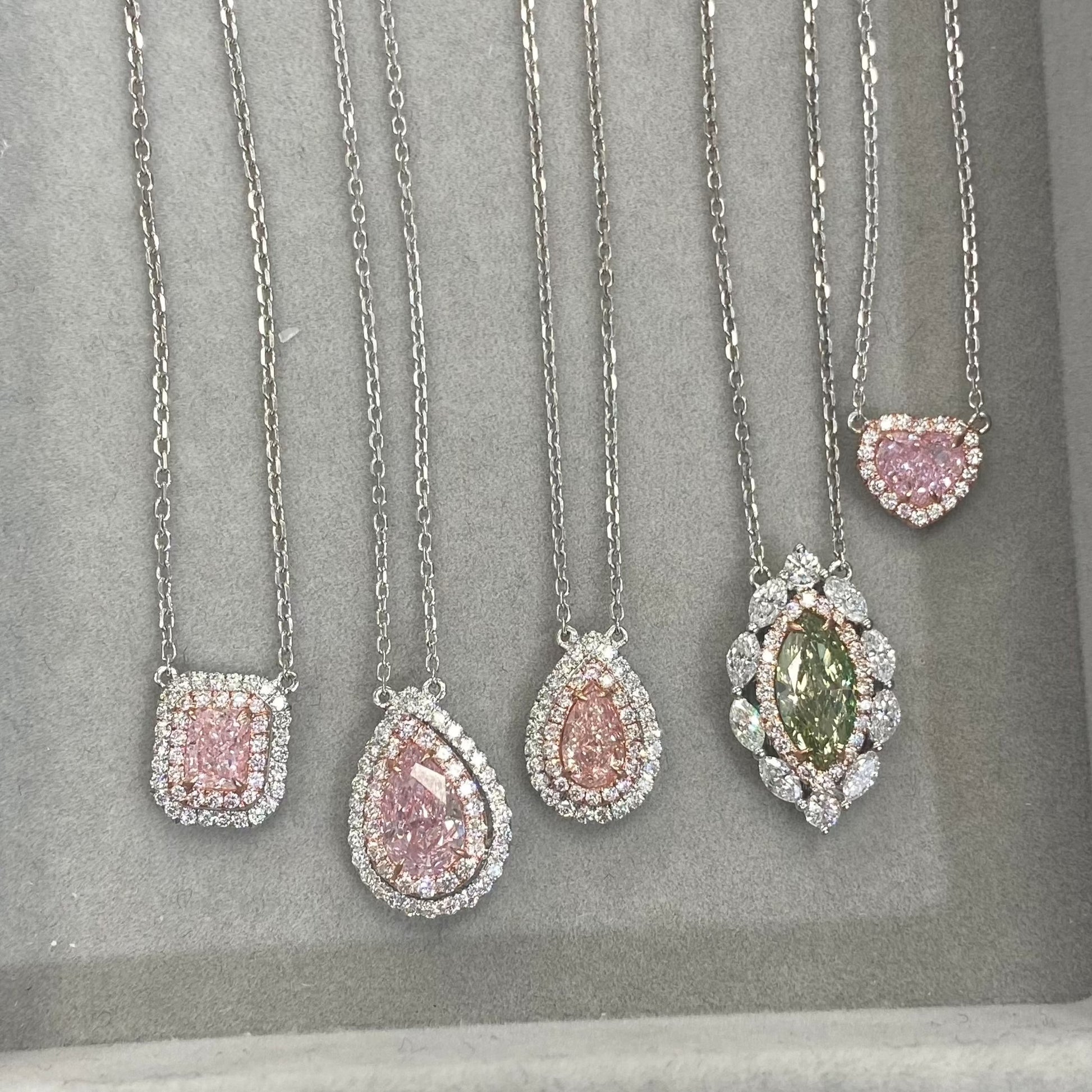 pink diamond pendant. pink diamond necklace. pink diamond. pink diamond pear.. pink diamond pendants