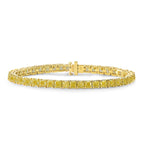 37.34ct Cushion Yellow Diamond Tennis Bracelet