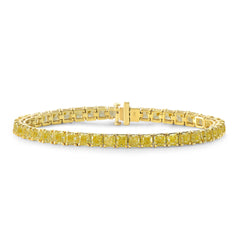 37.34ct Cushion Yellow Diamond Tennis Bracelet