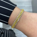 intense yellow diamond bracelet. yellow tennis bracelet. tennis bracelet