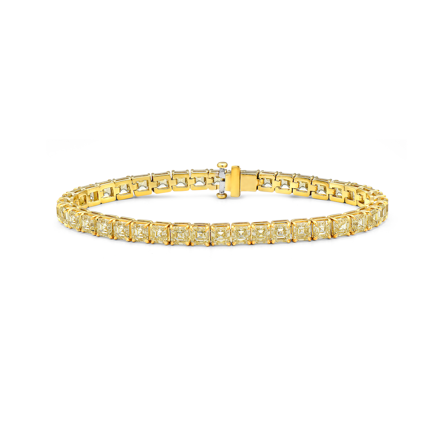 17ct Yellow Asscher Diamond Bracelet