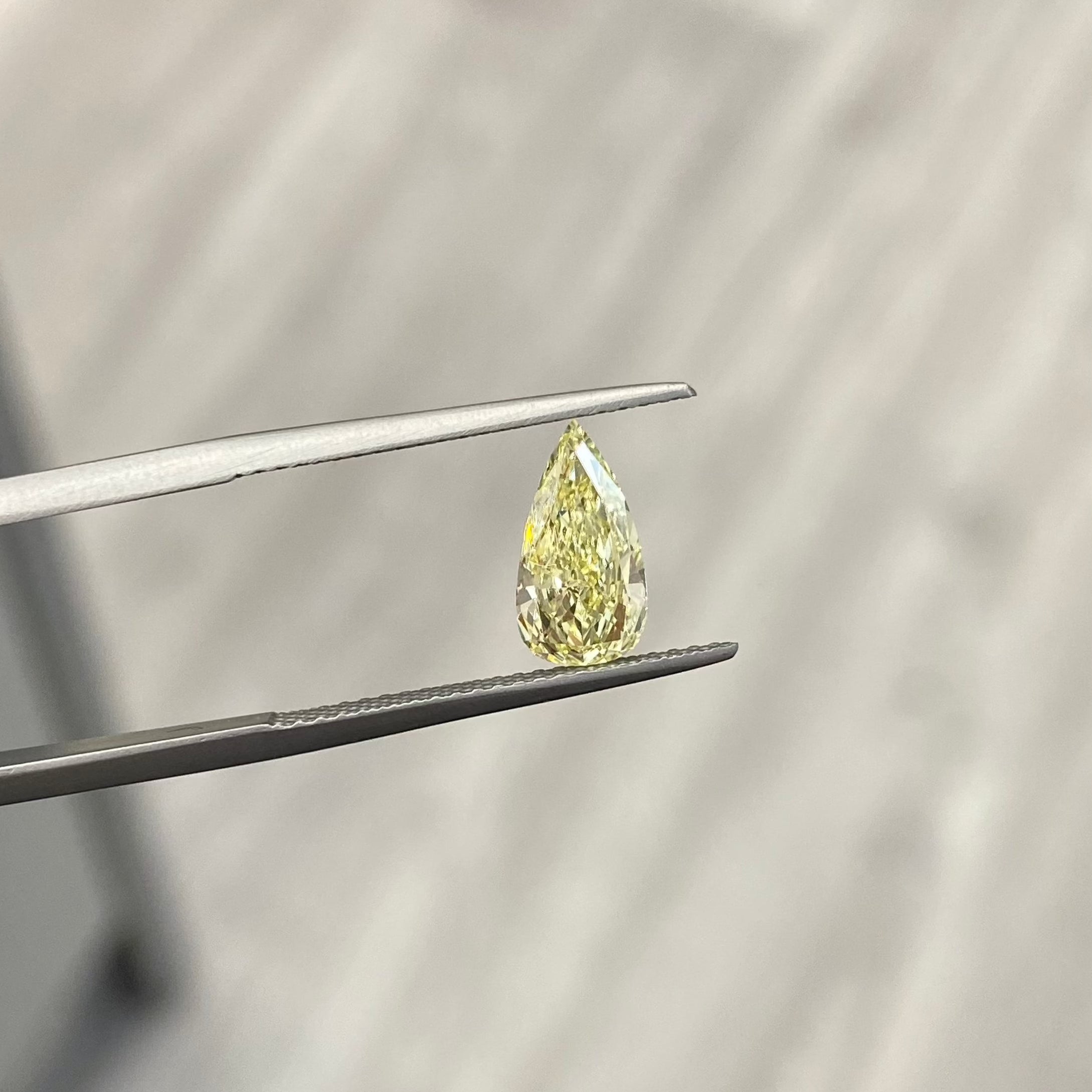 1.12ct Fancy Light Yellow Pear- Loose Diamond