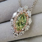 natural gren diamond. jlo green diamond. green diamond pendant. fancy colored diamond pendant.