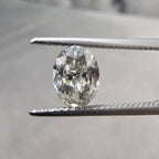 1.22 Carat Fancy Light Gray Oval Cut Diamond SI2 Clarity Good + Good Cutting, no fluorescence GIA Certified Diamond