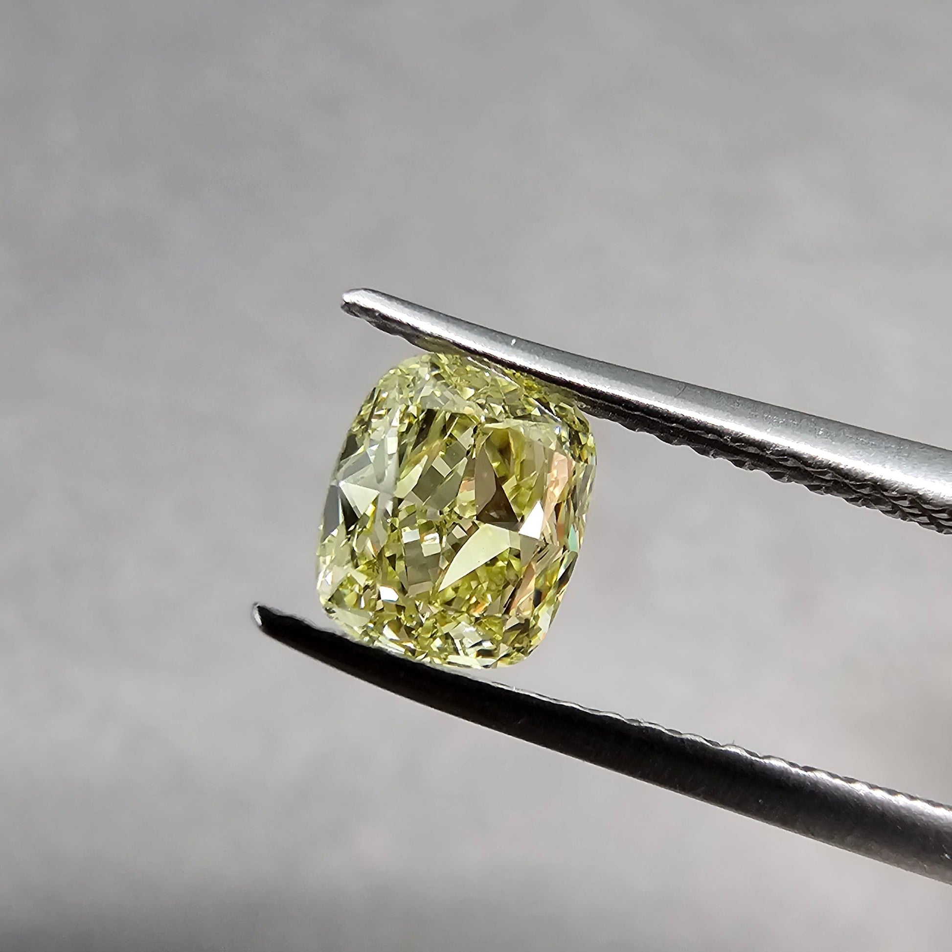 1.01 Carat Cushion Cut Diamond  GIA Certified Diamond  Fancy Yellow  VS1 Clarity  Can purchase loose or email us to turn this into your own jewelry piece!
