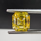 1.53 Carat Asscher Cut GIA Certified Diamond  Fancy Vivid Yellow  SI2 Clarity 