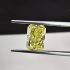 1.22 Carat Elongated Radiant Cut GIA Certified Diamond  Fancy Intense Yellow  Internally Flawless 