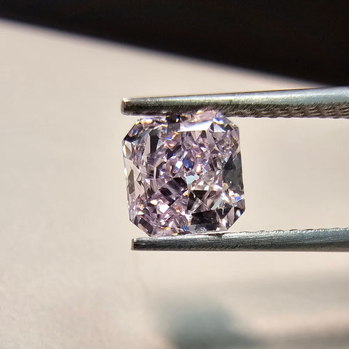 Natural pink diamond, gia certified pinkish purple radiant cut diamond natural purple diamond