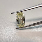 oval step cut diamond, unique cut diamond, yellow diamond, canary diamond, natural yellow diamond