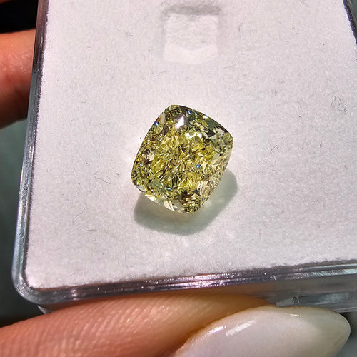 3.12ct Fancy Yellow Cushion VVS2 - Loose