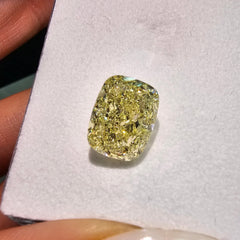 3.55ct GIA Fancy Yellow VS2 Cushion Diamond - Loose