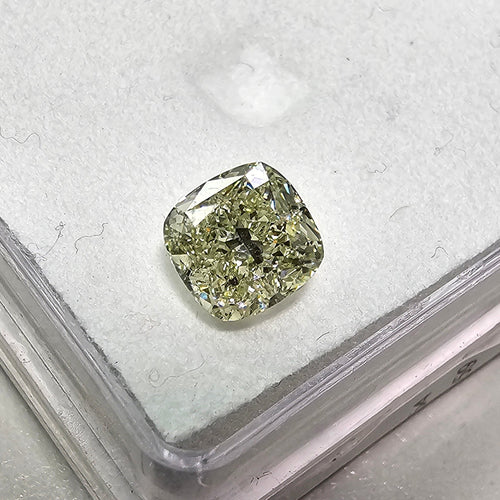 1.54ct Green Cushion Cut Diamond -  Loose