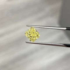 fancy intense yellow. intense yellow. radiant cut. yellow diamond radiant cut. long radiant.