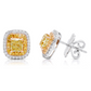 2 carat yellow diamond earrings. 2 carat yellow diamond studs
