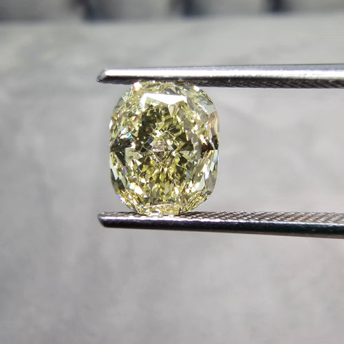 2.20ct Fancy Yellow VS2 Elongated Cushion Diamond - Loose