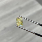 yellow diamond. light yellow diamond. fancy yellow diamond. yellow long radiant. GIA yellow diamond. long radiant.