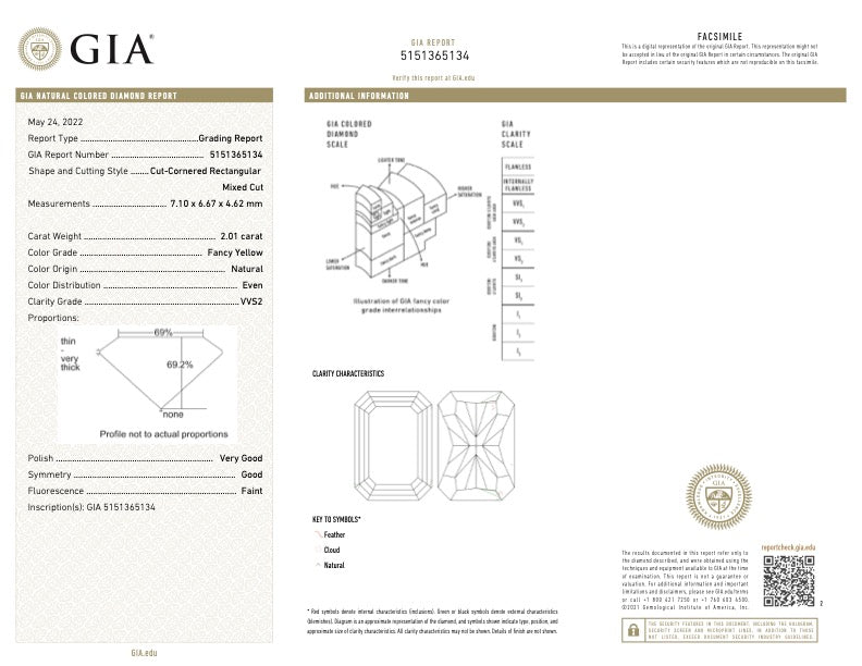 Fancy yellow diamond radiant cut. Yellow diamond radiant. GIA yellow diamond.