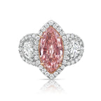 Marquise Cut Pink Diamond Ring