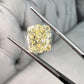 Fancy light yellow cushion diamond. Yellow diamond cushion cut. fancy light yellow GIA