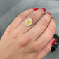 Yellow diamond ring. yellow diamond engagement ring. Fancy yellow oval diamond ring. Oval engagement ring. Natural gia certified yellow diamond. Oval diamond ring with halo.