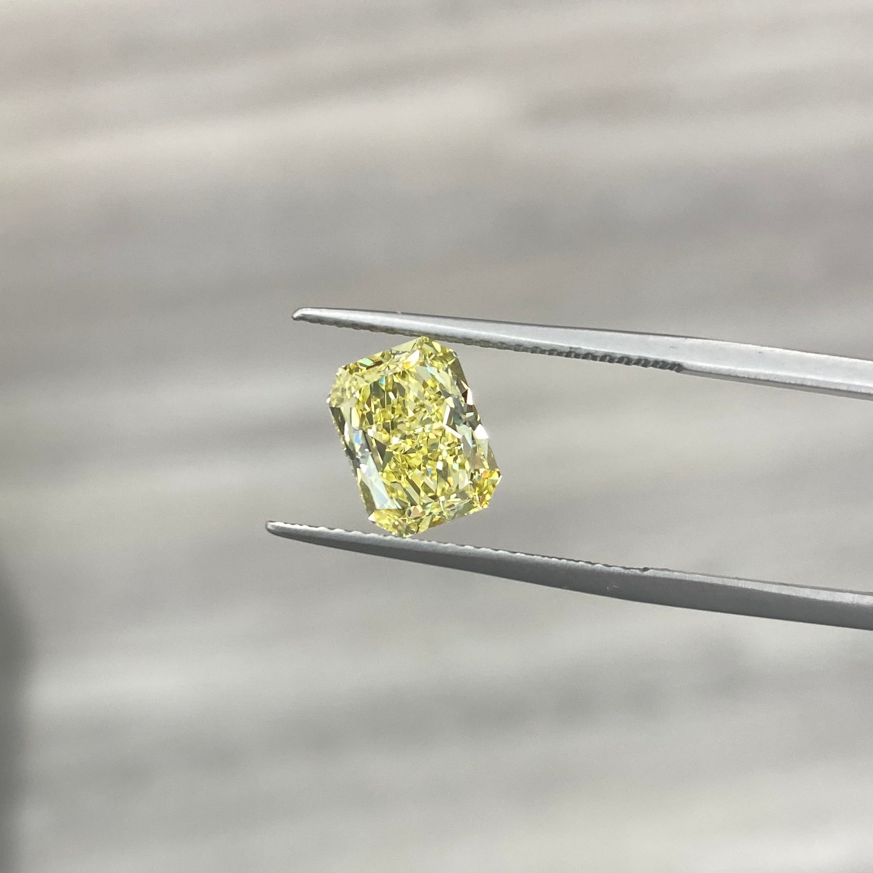 2.84ct GIA Fancy Intense Yellow Radiant Diamond - Loose