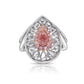 pink and white diamond fashion ring. 3 carat pink diamond ring. pink diamond jewelry