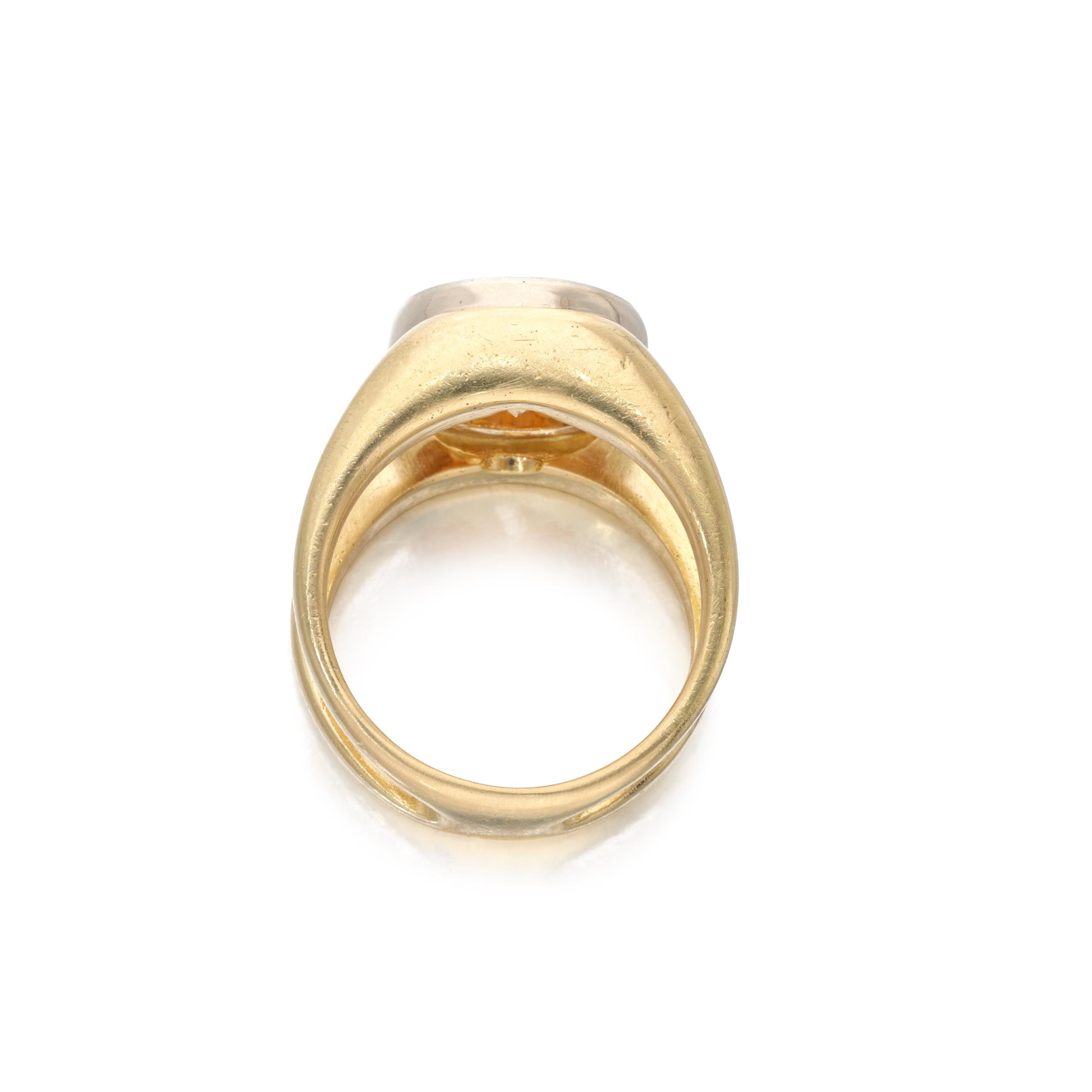 4.01 champagne diamond in yellow gold ring