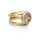 4.01 champagne diamond in yellow gold ring